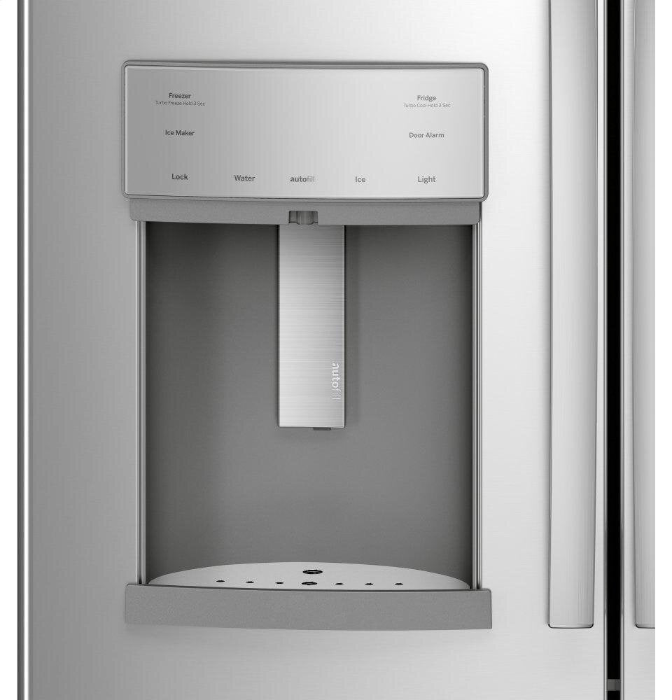 Ge Appliances PYE22KYNFS Ge Profile™ Series Energy Star® 22.1 Cu. Ft. Counter-Depth Fingerprint Resistant French-Door Refrigerator With Hands-Free Autofill