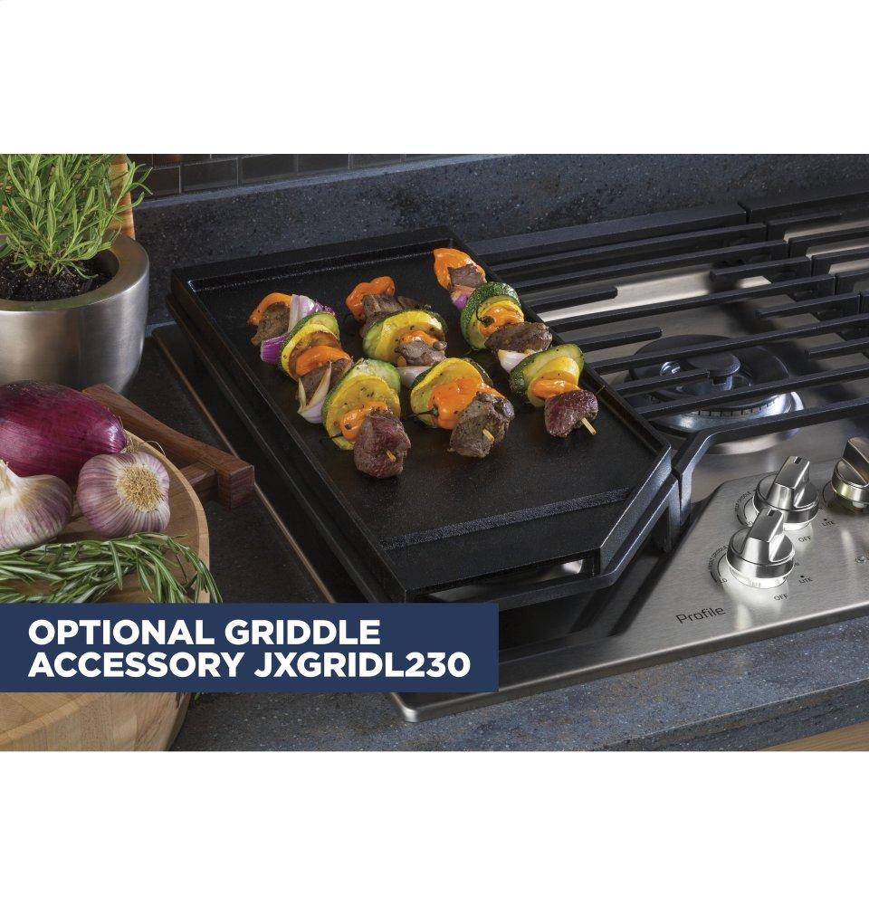 Ge Appliances PGP9030SLSS Ge Profile™ 30" Built-In Tri-Ring Gas Cooktop With 5 Burners And Included Extra-Large Integrated Griddle