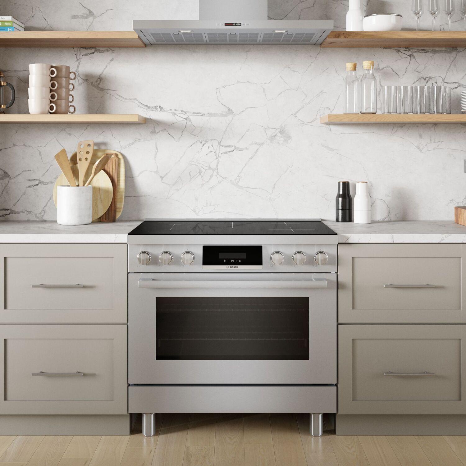 Bosch HIS8655U 800 Series Induction Freestanding Range 36'' Stainless Steel His8655U