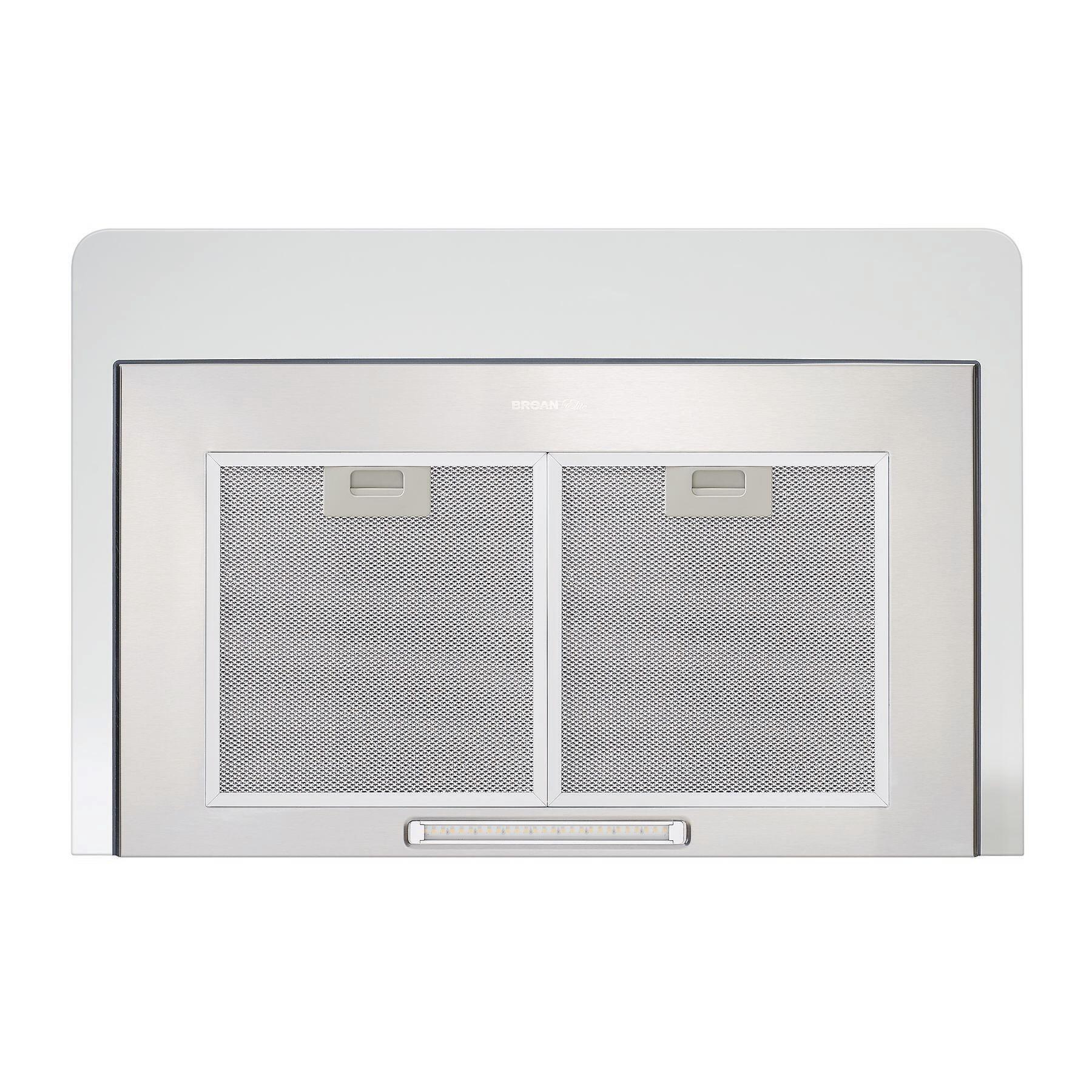 Broan EW4636SS Broan® Elite Ew46 Series 36-Inch Convertible Curved Glass Chimney Range Hood, 460 Max Blower Cfm, Stainless Steel