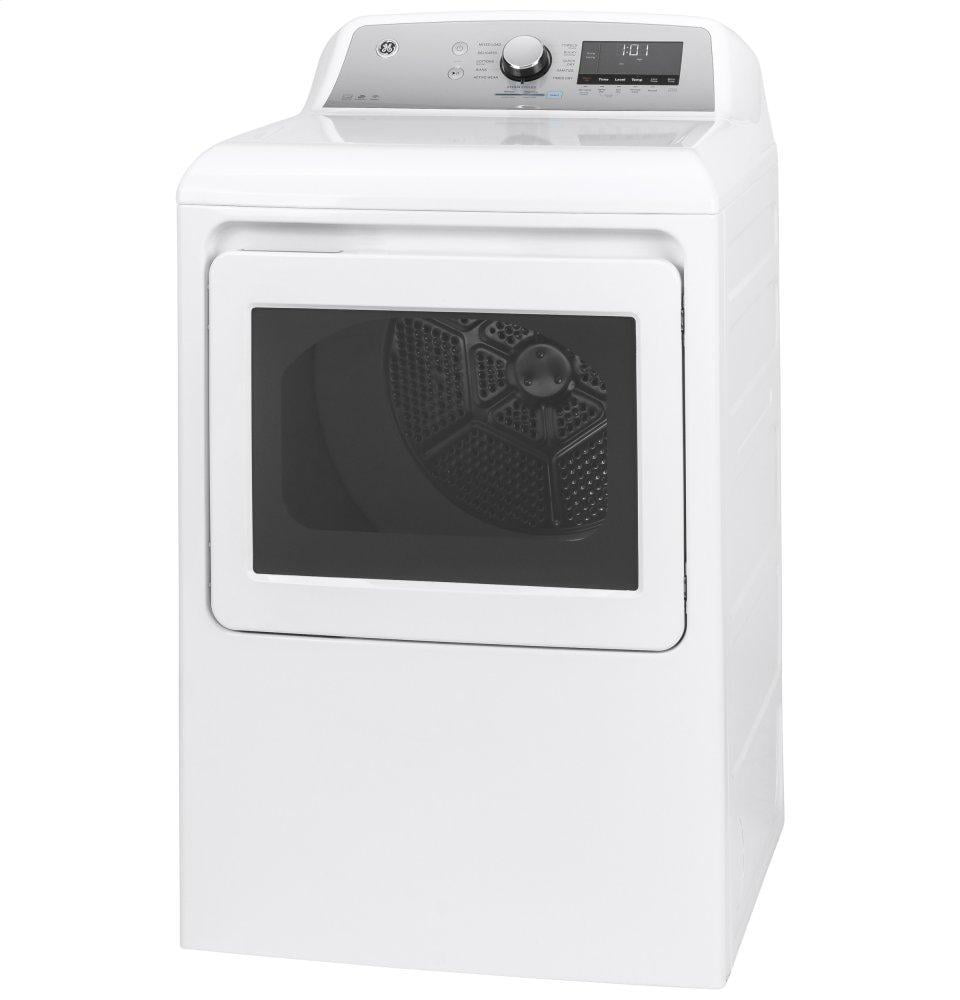 Ge Appliances GTD84GCSNWS Ge® 7.4 Cu. Ft. Capacity Smart Aluminized Alloy Drum Gas Dryer With Sanitize Cycle And Sensor Dry