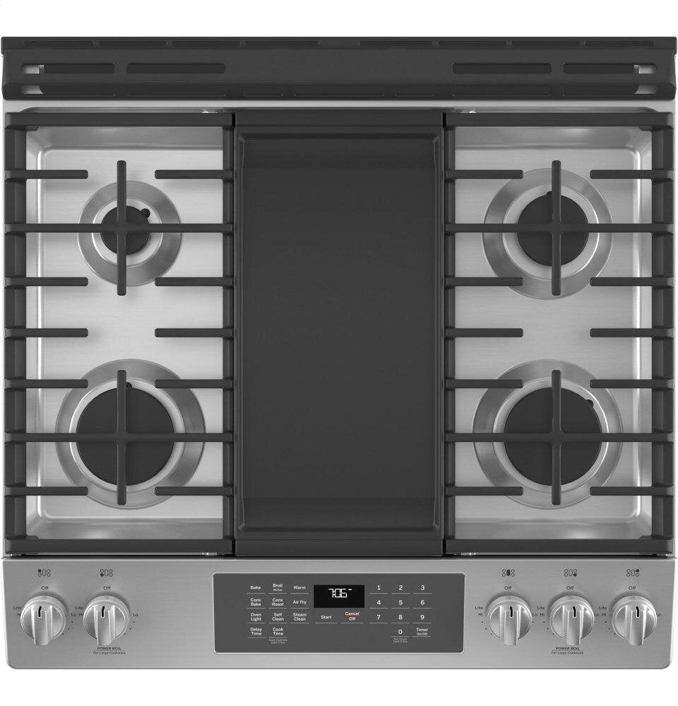Ge Appliances JGS760SPSS Ge® 30" Slide-In Front-Control Convection Gas Range With No Preheat Air Fry