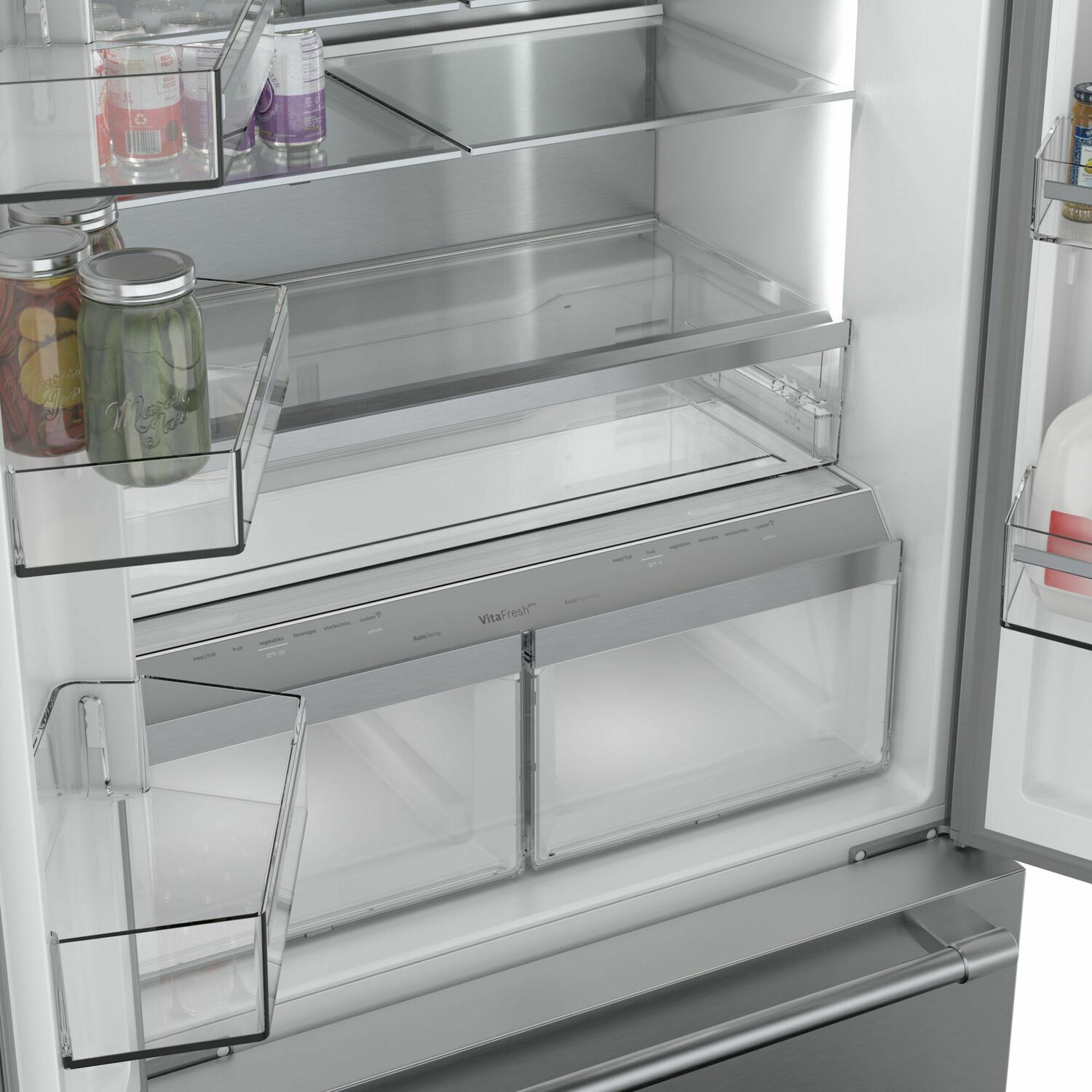 Bosch B36CT81SNS 800 Series French Door Bottom Mount Refrigerator 36'' Easy Clean Stainless Steel B36Ct81Sns