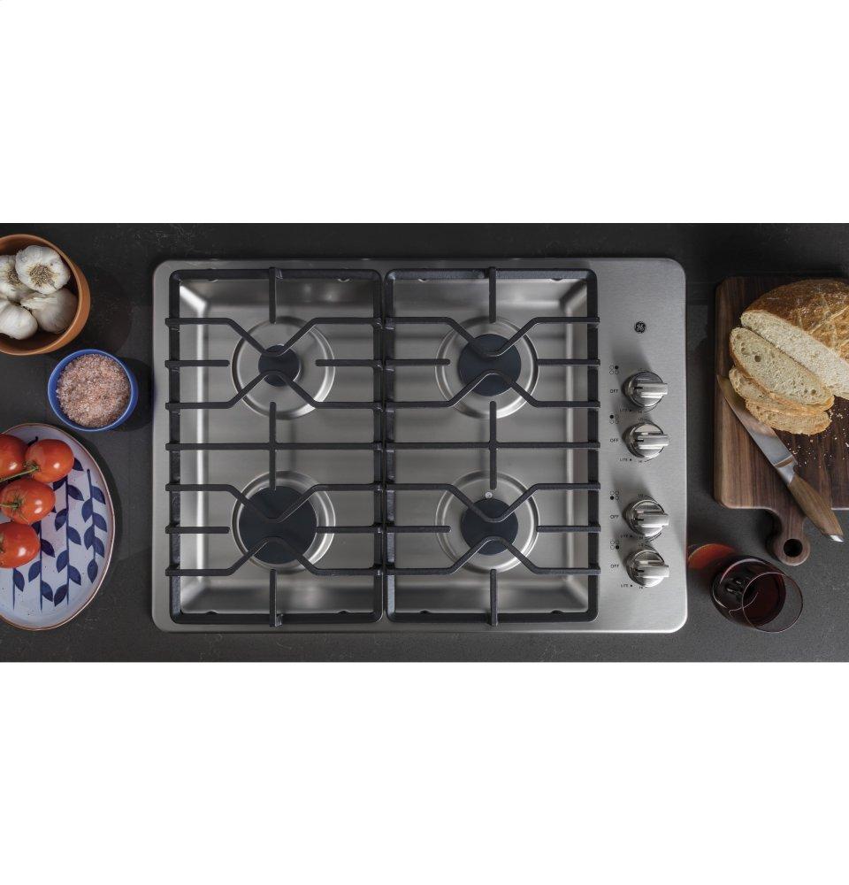 Ge Appliances JGP3030SLSS Ge® 30" Built-In Gas Cooktop With Dishwasher-Safe Grates