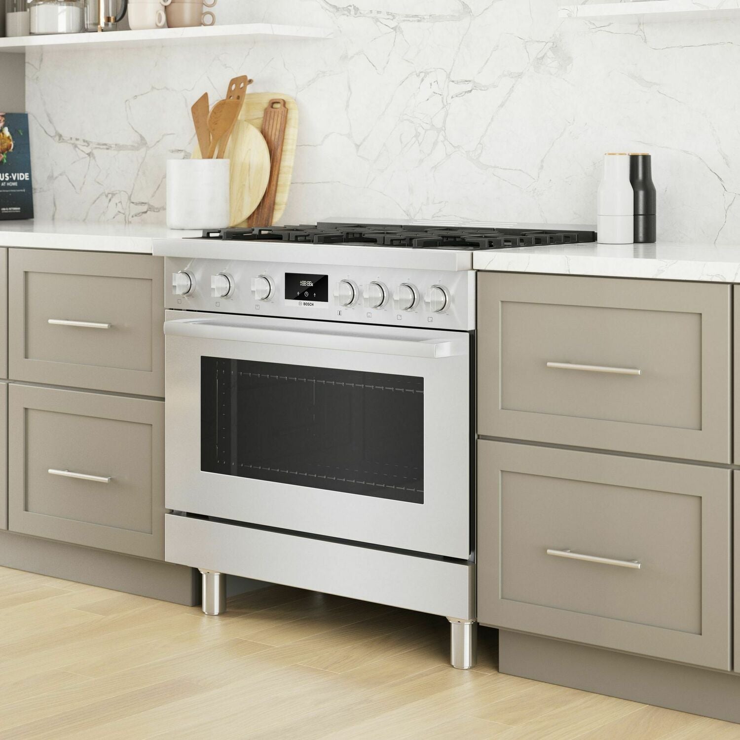 Bosch HGS8655UC 800 Series Gas Freestanding Range 36'' Stainless Steel Hgs8655Uc