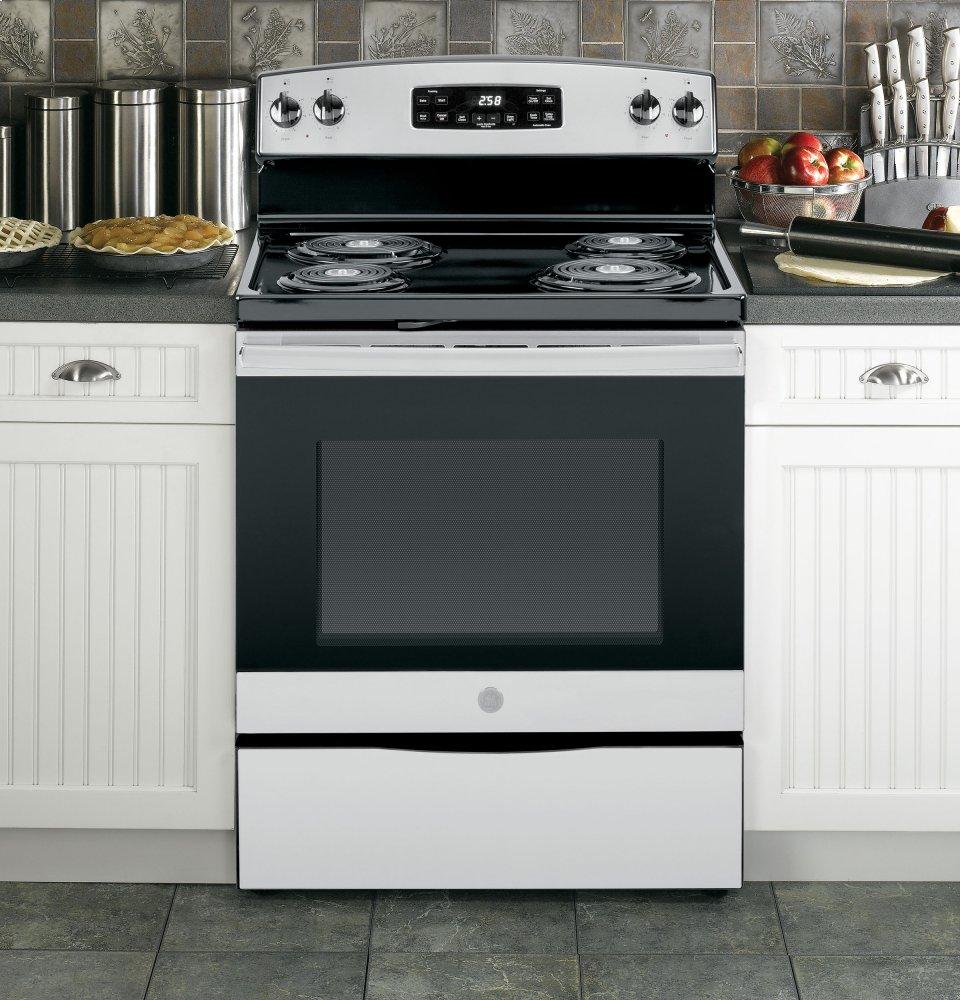 Ge Appliances JB258RMSS Ge® 30" Free-Standing Self-Clean Electric Range