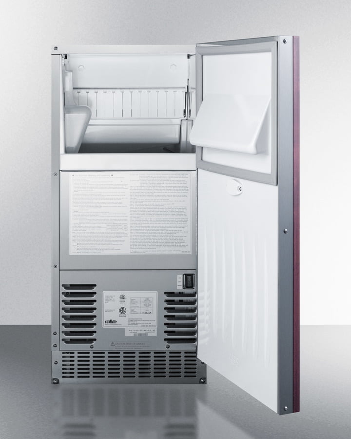 Summit BIM68OSPUMPIF 62 Lb. Clear Outdoor/Indoor Icemaker