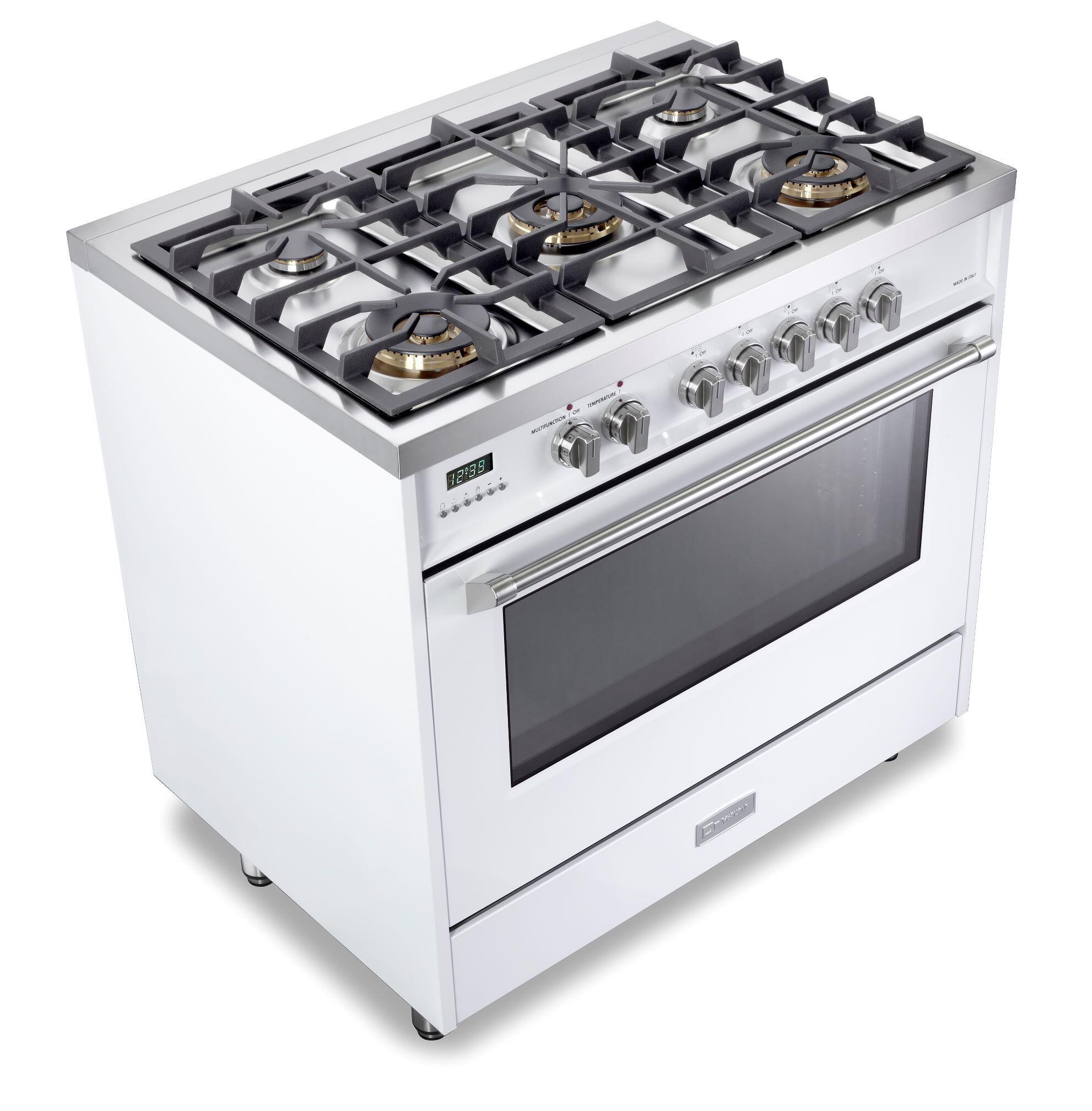 Verona VDFSGE365W White 36" Dual Fuel - Designer Series