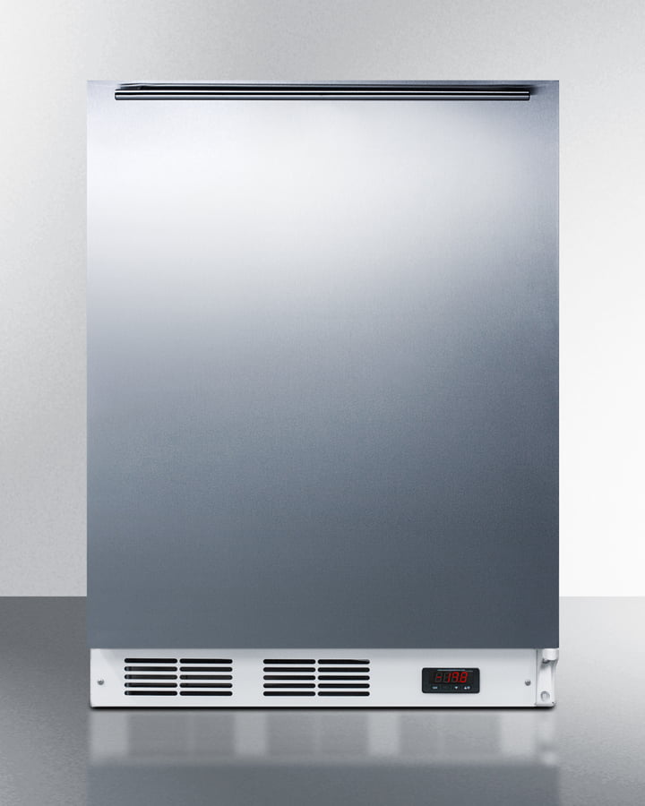Summit VT65MBISSHHADA Built-In Undercounter Ada All-Freezer Capable Of -25 C Operation, With Wrapped Stainless Steel Door And Horizontal Handle