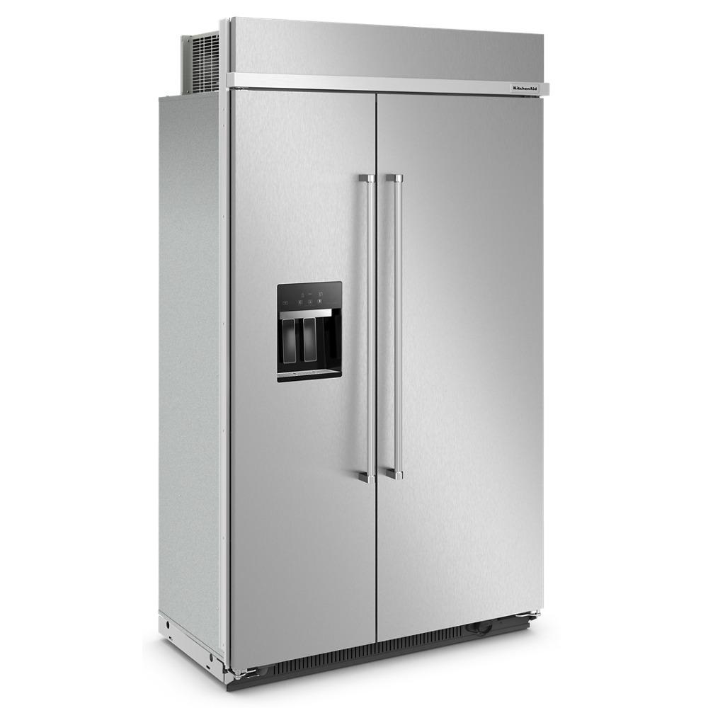 Kitchenaid KBSD708MPS 29.4 Cu. Ft. 48" Built-In Side-By-Side Refrigerator With Ice And Water Dispenser