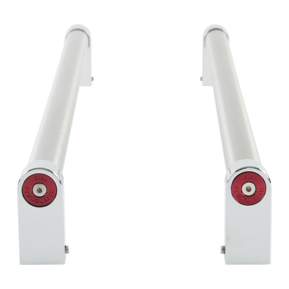 Jennair W11221395 Kitchenaid Double Drawer Refrigerator Handle Kit With 2 Red Medallions