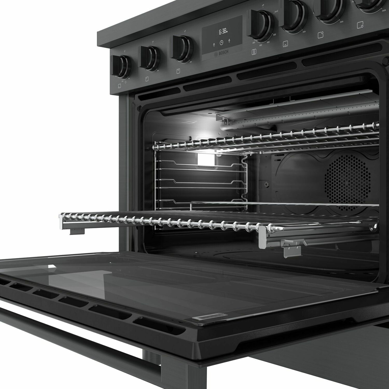 Bosch HGS8645UC 800 Series Gas Freestanding Range 36'' Black Stainless Steel Hgs8645Uc