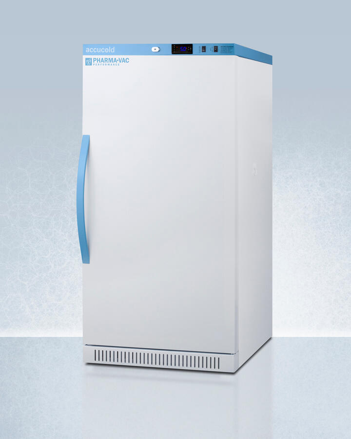 Summit ARS8PVDR Performance Series Pharma-Vac 8 Cu.Ft. Upright All-Refrigerator For Vaccine Storage With Four Ventilated Removable Drawers, Antimicrobial Silver-Ion Handle, And A Hospital Grade Cord With 'Green Dot' Plug
