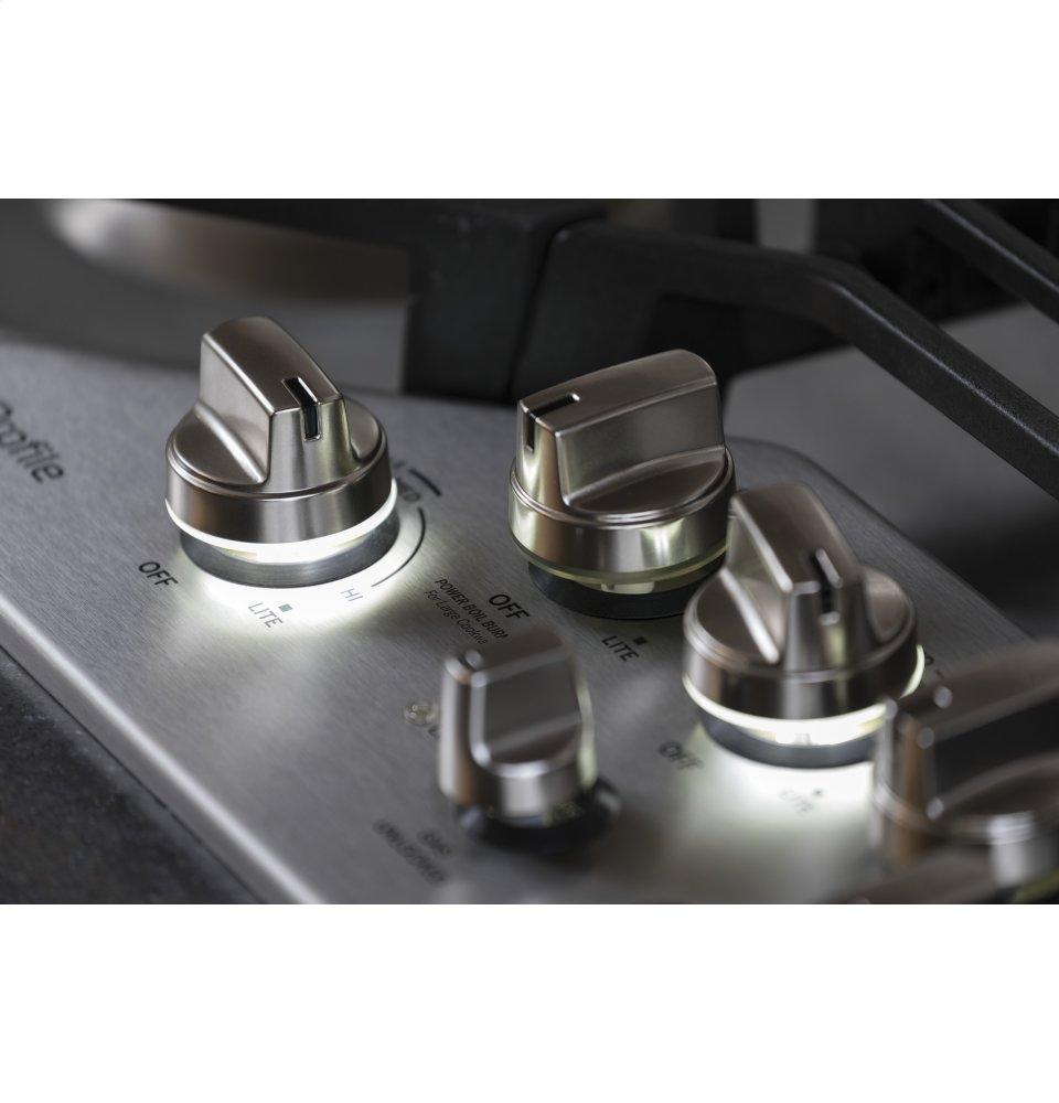 Ge Appliances PGP9030SLSS Ge Profile™ 30" Built-In Tri-Ring Gas Cooktop With 5 Burners And Included Extra-Large Integrated Griddle