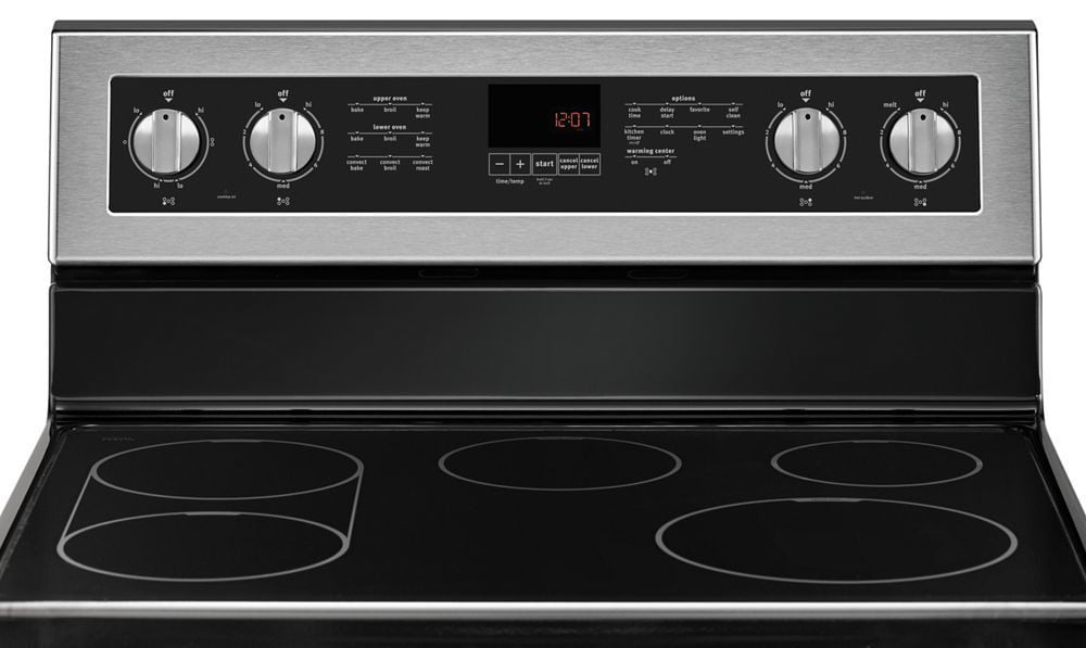 Maytag MET8800FZ 30-Inch Wide Double Oven Electric Range With True Convection - 6.7 Cu. Ft.