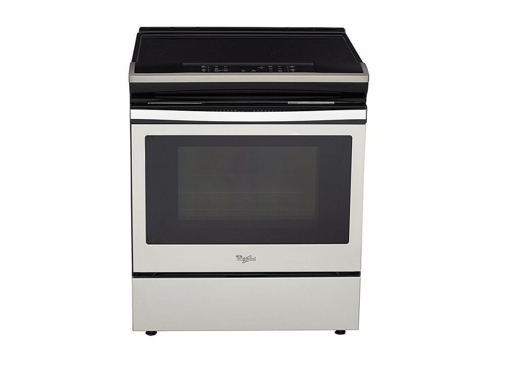 Whirlpool WEE510S0FS 4.8 Cu. Ft. Guided Electric Front Control Range With The Easy-Wipe Ceramic Glass Cooktop
