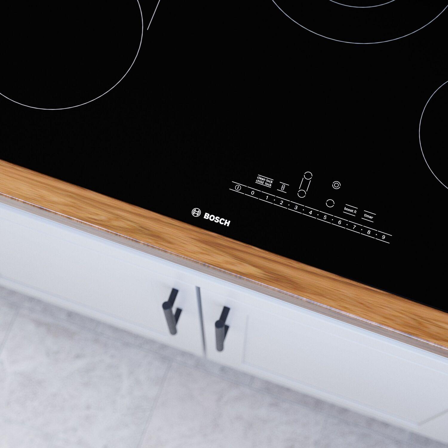 Bosch NET8069UC 800 Series Electric Cooktop 30'' Black, Surface Mount Without Frame Net8069Uc