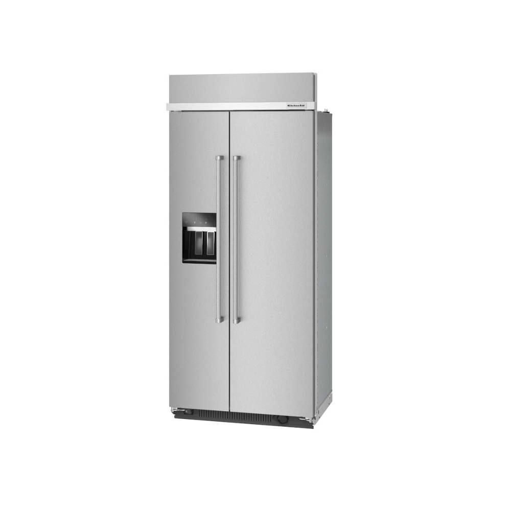 Kitchenaid KBSD708MPS 29.4 Cu. Ft. 48" Built-In Side-By-Side Refrigerator With Ice And Water Dispenser