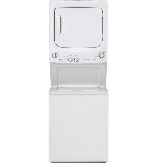 Ge Appliances GUD27GSSMWW Ge Unitized Spacemaker® 3.8 Cu. Ft. Capacity Washer With Stainless Steel Basket And 5.9 Cu. Ft. Capacity Gas Dryer