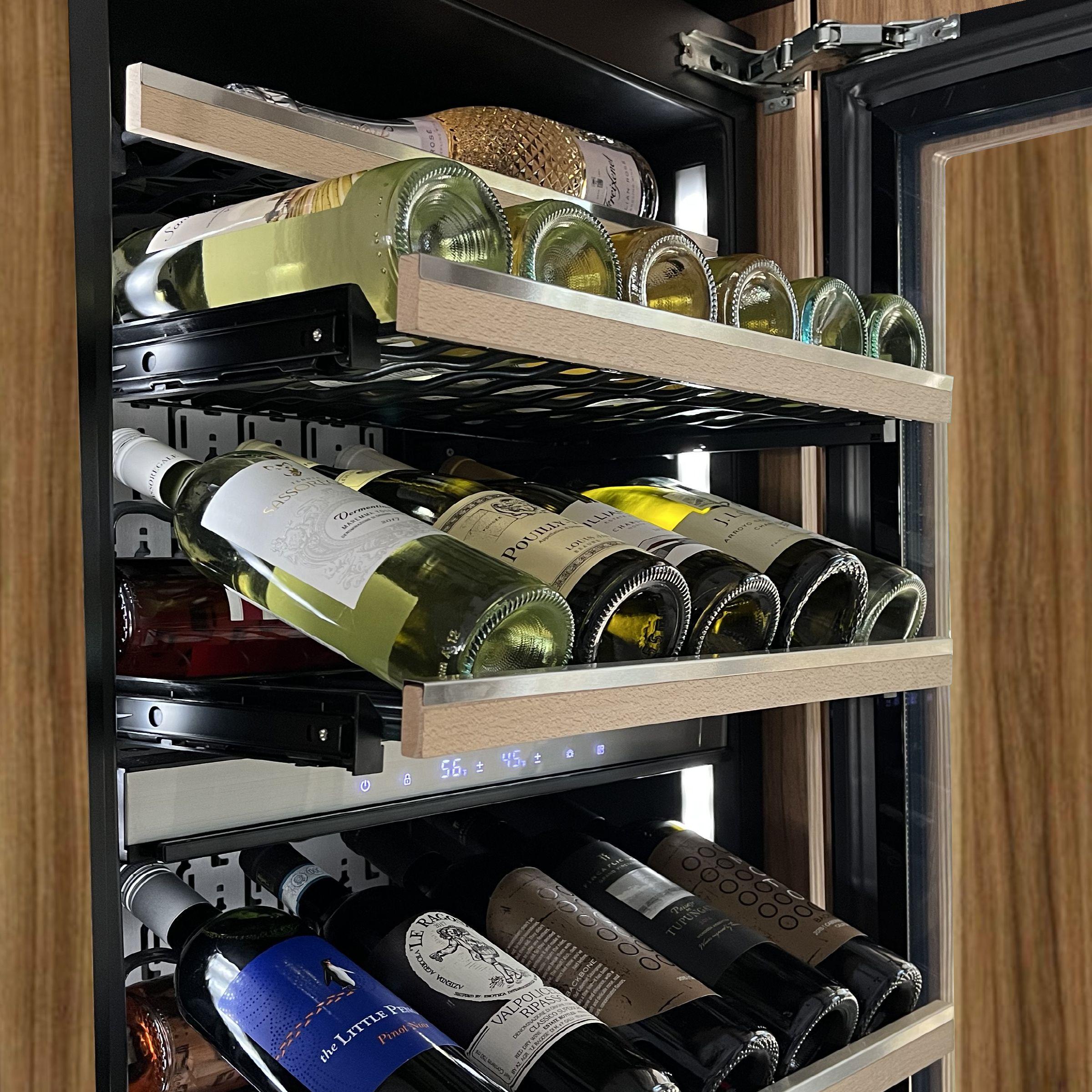 Xo Appliance XOU2470WTZGO Tall Built-In 3 Zone Wine Overlay Glass (Fits 24" X 70In - 84In Opening)