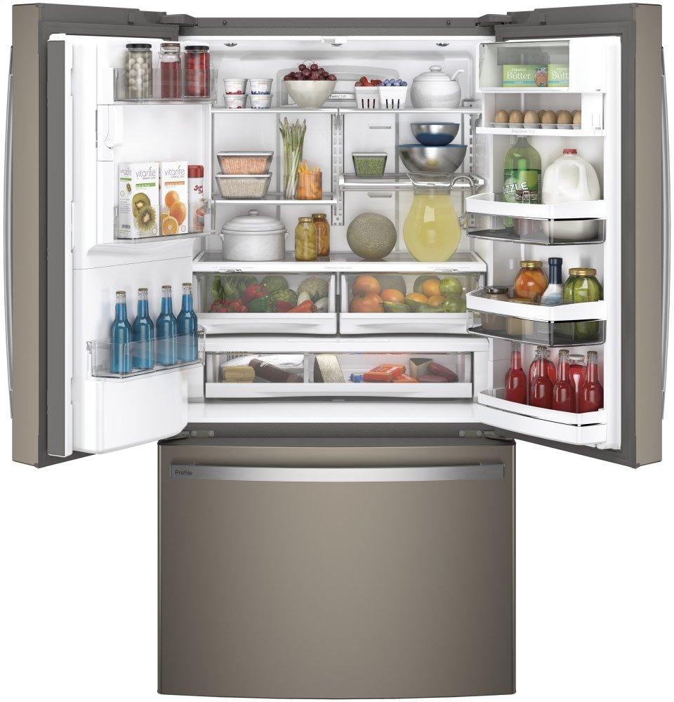 Ge Appliances PYE22KMKES Ge Profile™ Series Energy Star® 22.1 Cu. Ft. Counter-Depth French-Door Refrigerator With Hands-Free Autofill