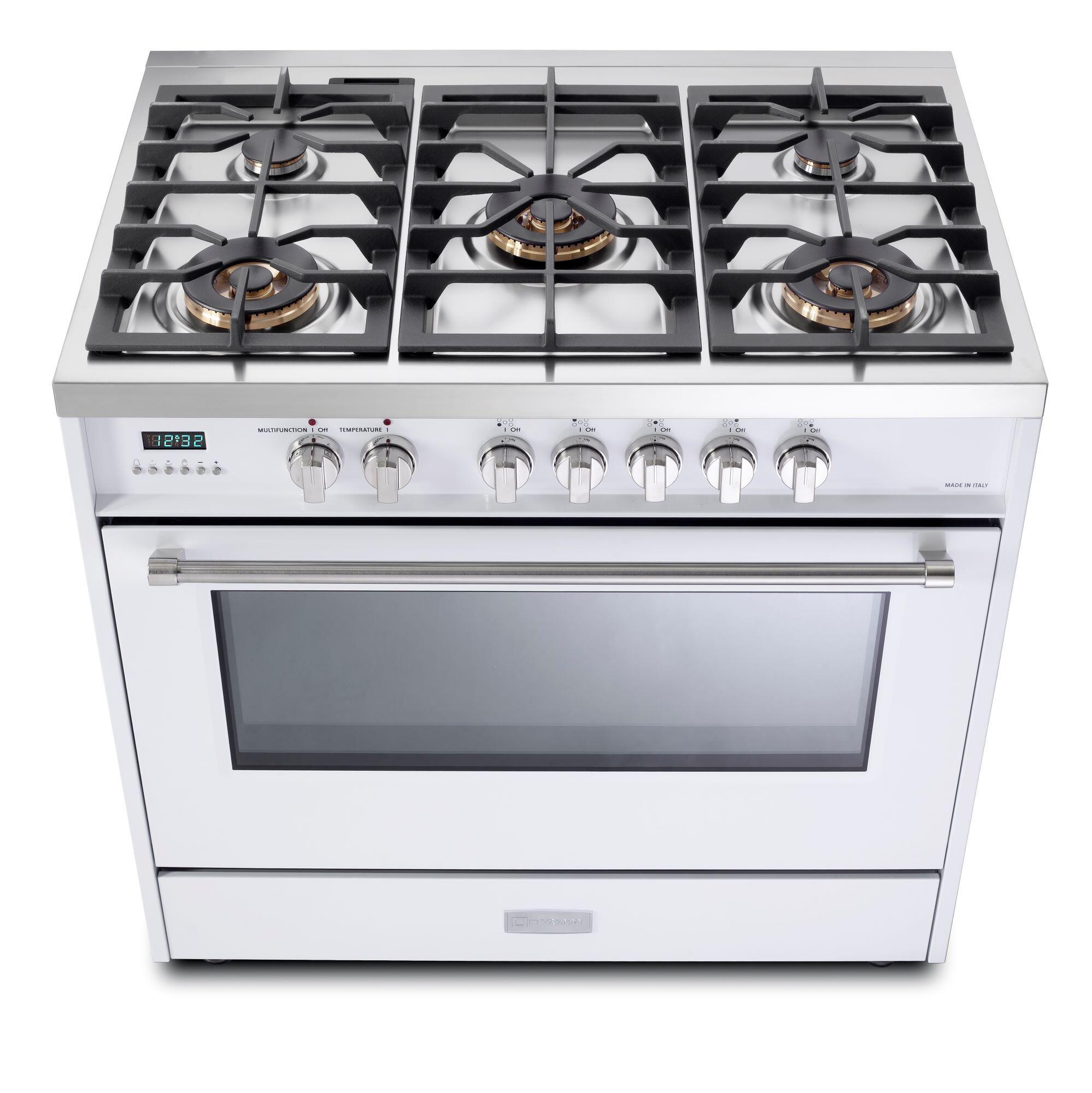 Verona VDFSGE365W White 36" Dual Fuel - Designer Series