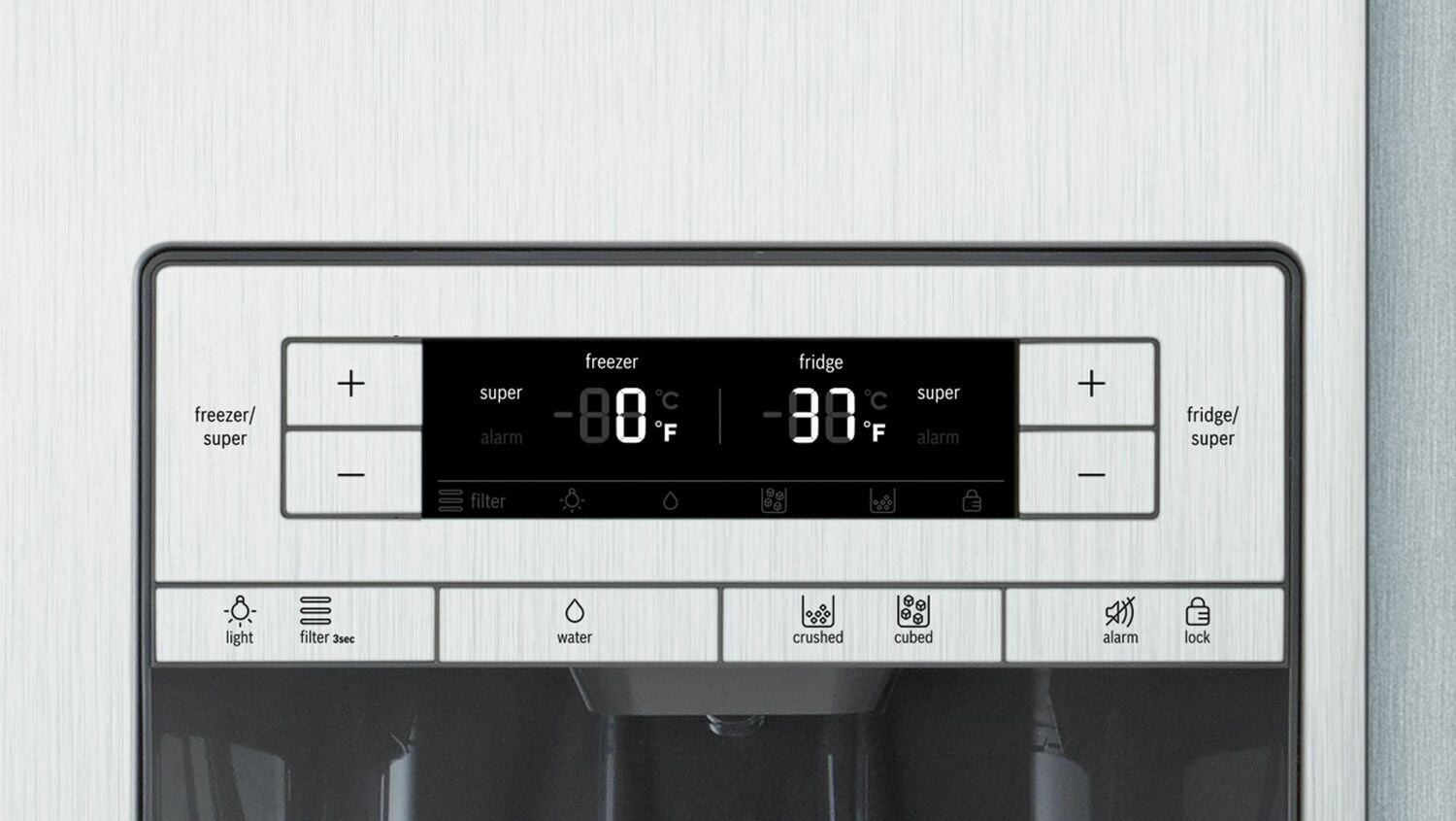 Bosch B20CS30SNS 300 Series Freestanding Counter-Depth Side-By-Side Refrigerator 36'' Easy Clean Stainless Steel B20Cs30Sns