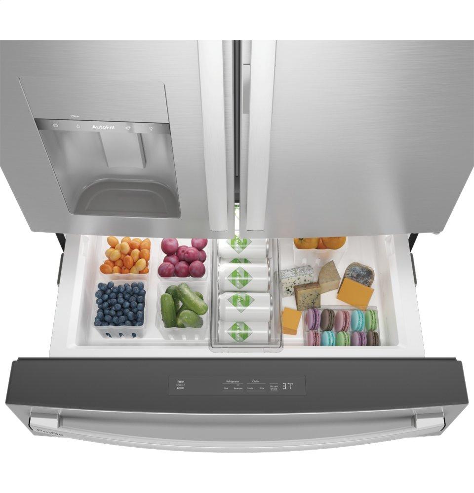 Ge Appliances PVD28BYNFS Ge Profile™ 27.9 Cu. Ft. Smart Fingerprint Resistant 4-Door French-Door Refrigerator With Door In Door