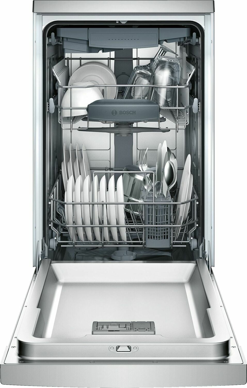 Bosch SPE68U55UC Ada 18" 800 Series Recessed Hndl, 6/5 Cycles, 3Rd Rck, 44 Dba, Rckmatic,10 Pl Stgs - Ss