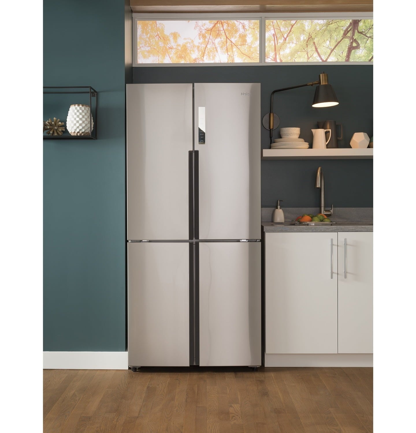 Haier HRQ16N3BGS 16.4 Cu. Ft. Quad Door Refrigerator