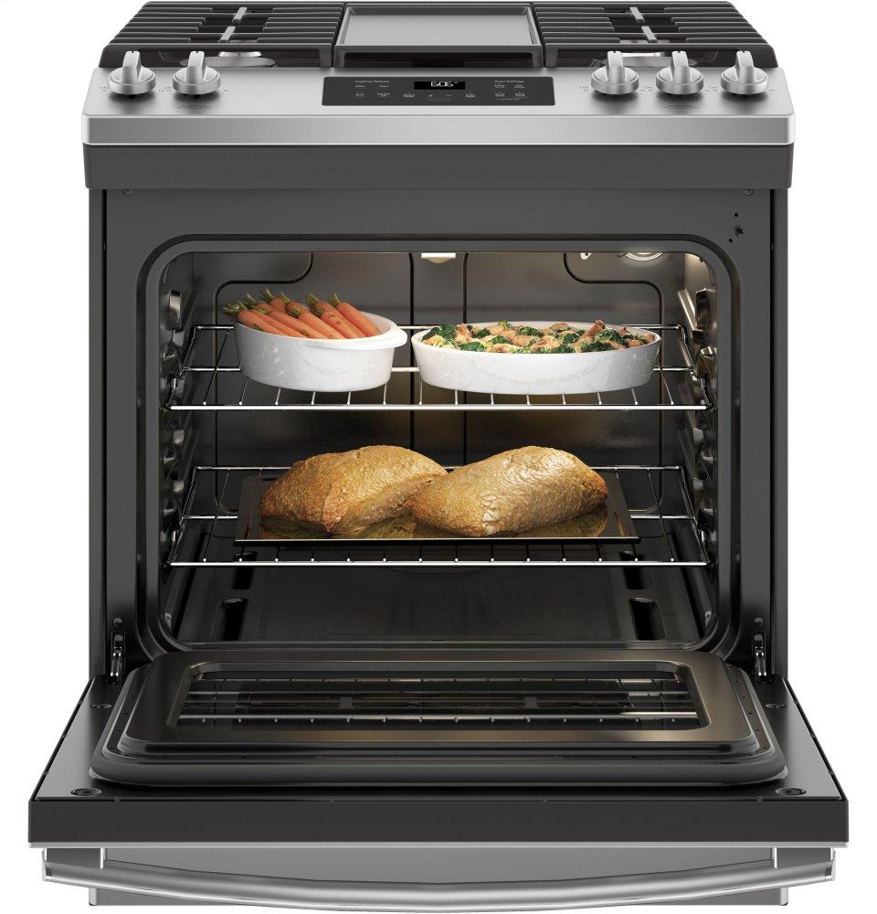 Ge Appliances JGSS66SELSS Ge® 30" Slide-In Front Control Gas Range