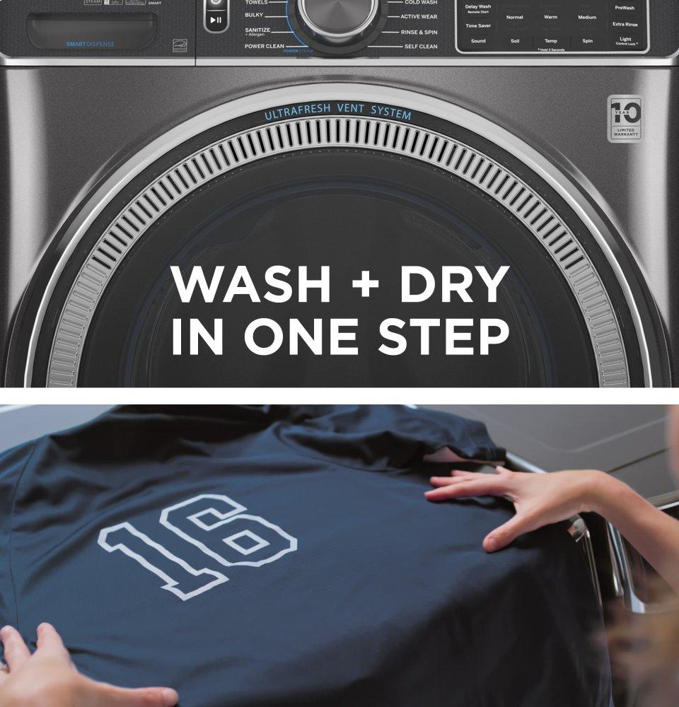 Ge Appliances GFW850SPNDG Ge® 5.0 Cu. Ft. Capacity Smart Front Load Energy Star® Steam Washer With Smartdispense™ Ultrafresh Vent System With Odorblock™ And Sanitize + Allergen