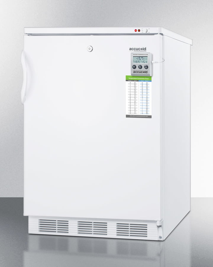 Summit VT65MLBIMED Built-In Undercounter Freezer Capable Of -25 C Operation; Includes Audible Alarm, Lock, And Hospital Grade Plug