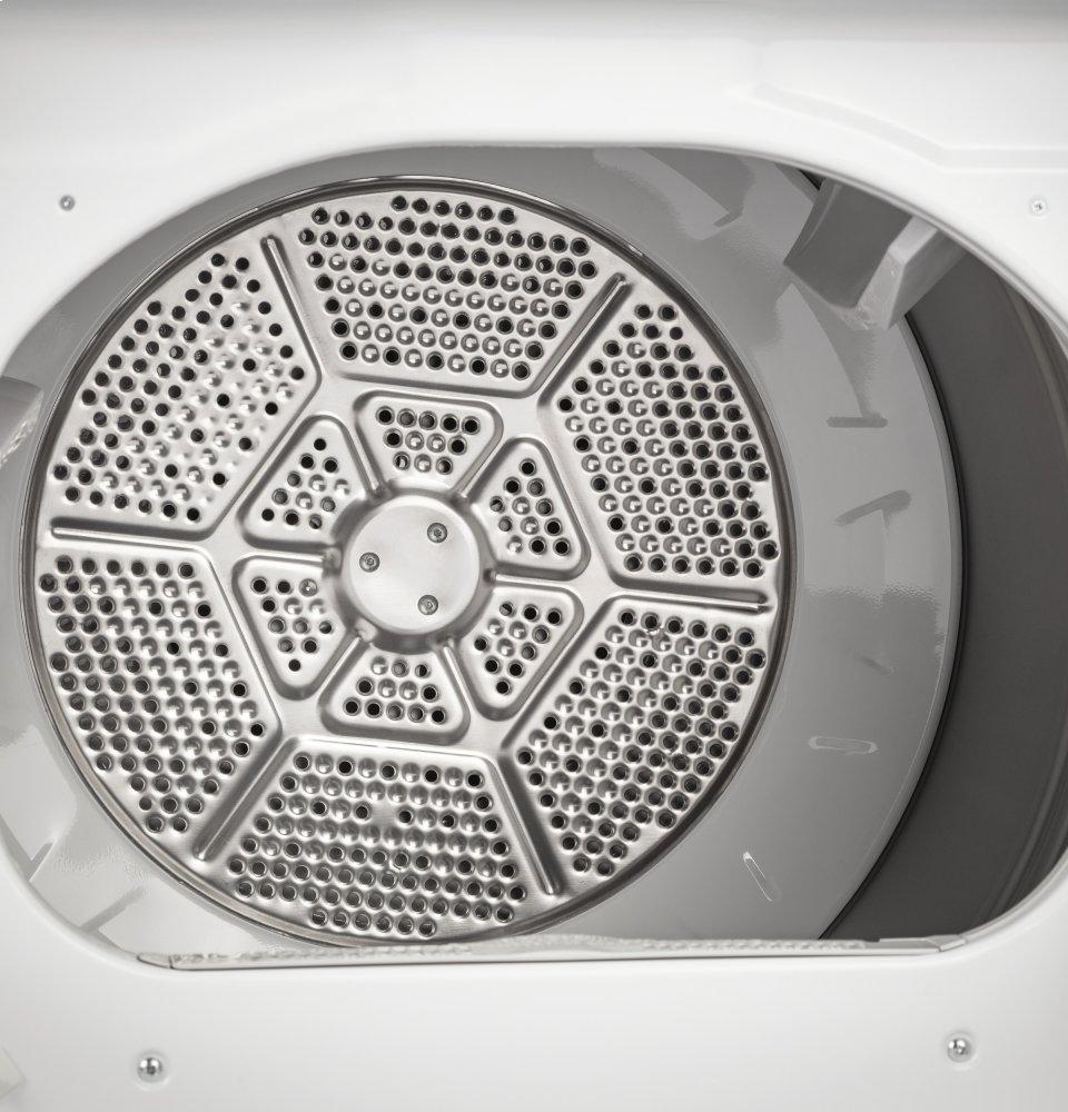 Ge Appliances GTD84GCSNWS Ge® 7.4 Cu. Ft. Capacity Smart Aluminized Alloy Drum Gas Dryer With Sanitize Cycle And Sensor Dry