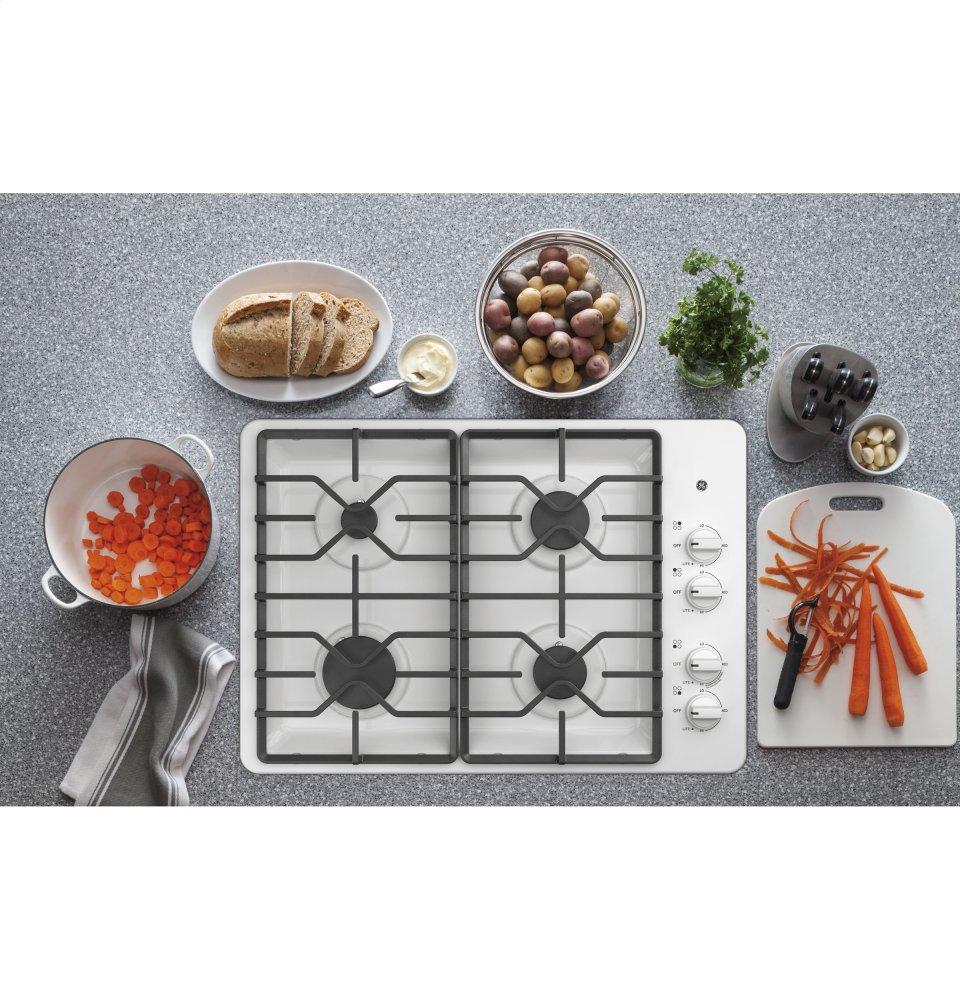 Ge Appliances JGP3030DLWW Ge® 30" Built-In Gas Cooktop With Dishwasher-Safe Grates