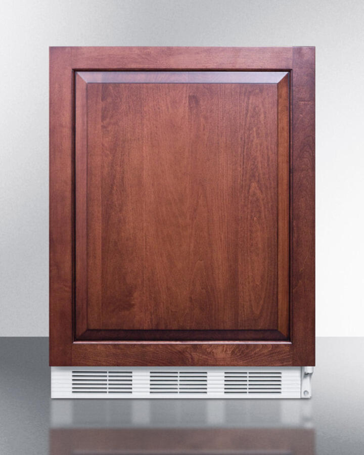 Summit FF7BIIF Commercially Listed Built-In Undercounter All-Refrigerator For General Purpose Use, Auto Defrost W/Integrated Door Frame For Overlay Panels And White Cabinet