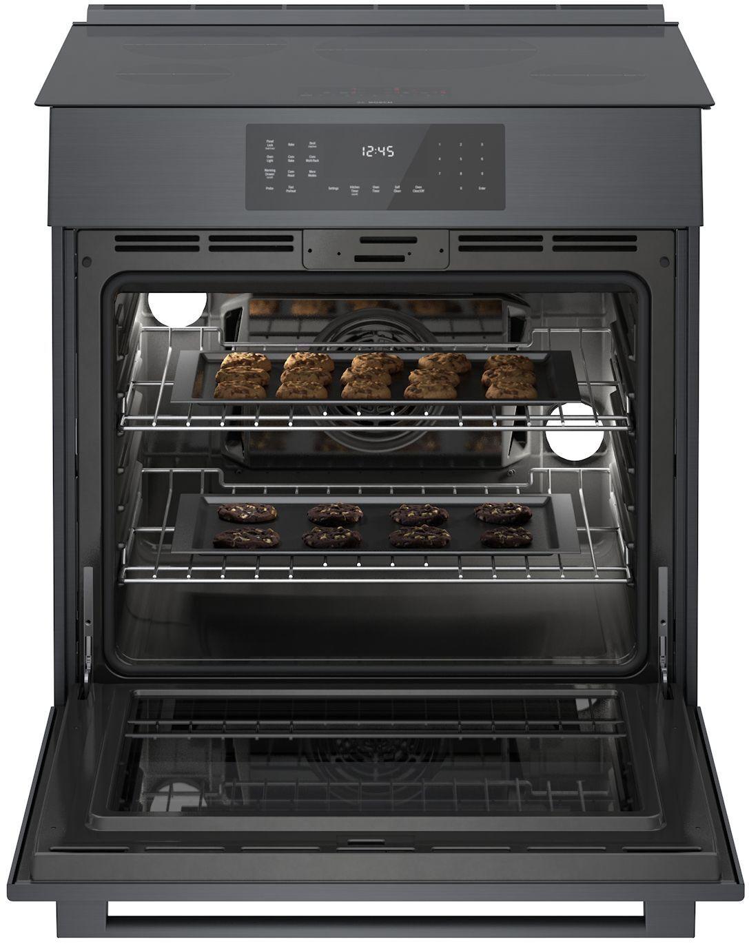 Bosch HII8047U 800 Series Induction Slide-In Range 30'' Black Stainless Steel Hii8047U