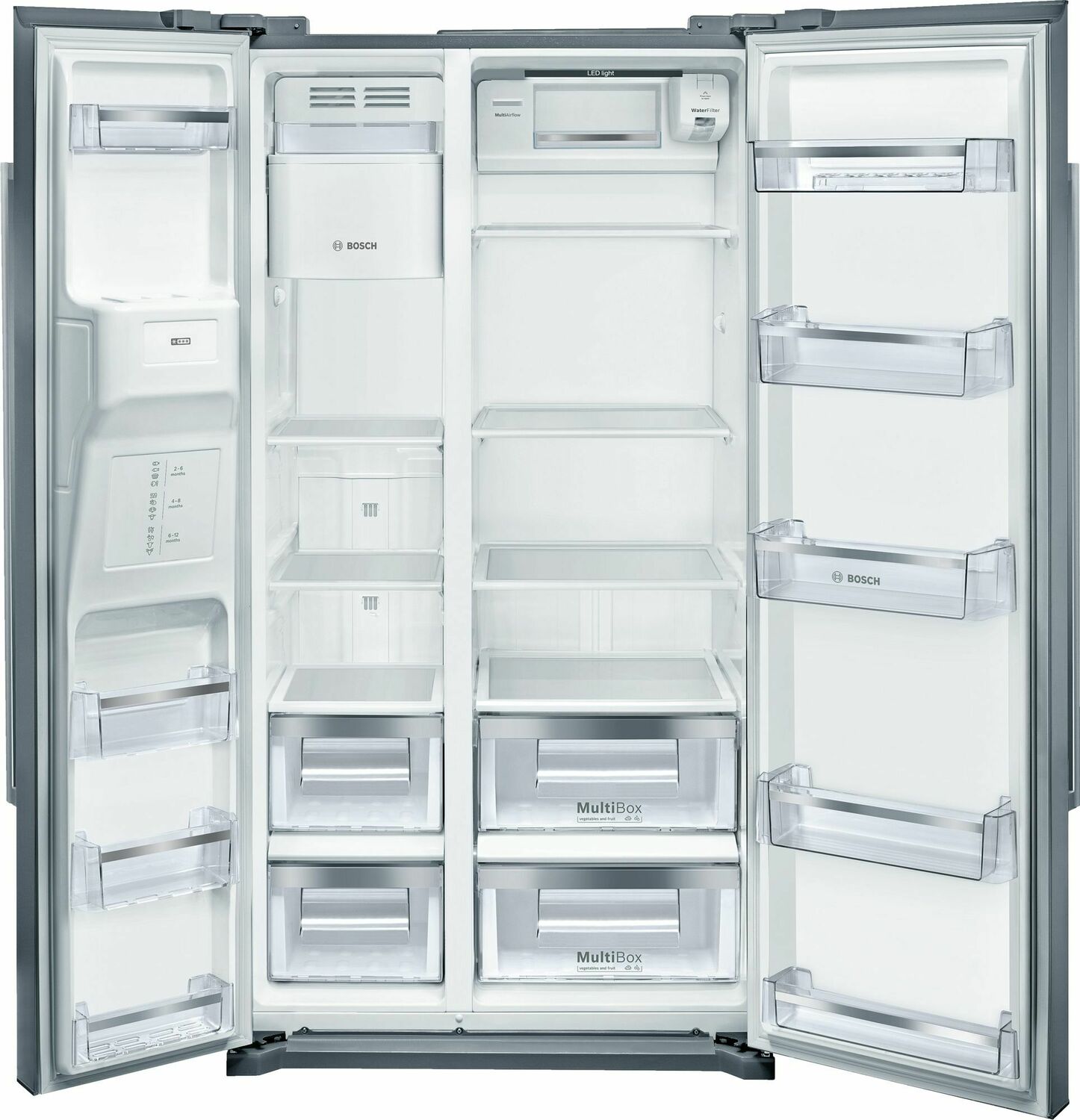 Bosch B20CS30SNS 300 Series Freestanding Counter-Depth Side-By-Side Refrigerator 36'' Easy Clean Stainless Steel B20Cs30Sns
