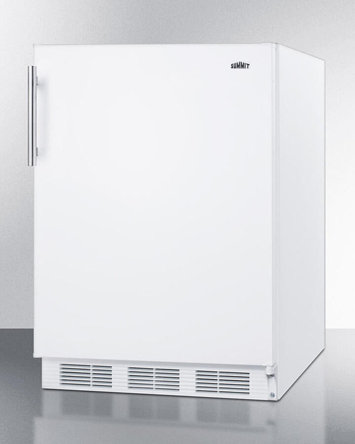 Summit CT661WBI Built-In Undercounter Refrigerator-Freezer For Residential Use, Cycle Defrost With A Deluxe Interior And White Exterior Finish