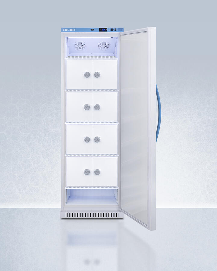 Summit ARS15PVLOCKER Performance Series Pharma-Vac 15 Cu.Ft. Upright All-Refrigerator For Vaccine Storage With 8 Interior Locking Compartments, With Antimicrobial Silver-Ion Handle And Hospital Grade Cord With 'Green Dot' Plug