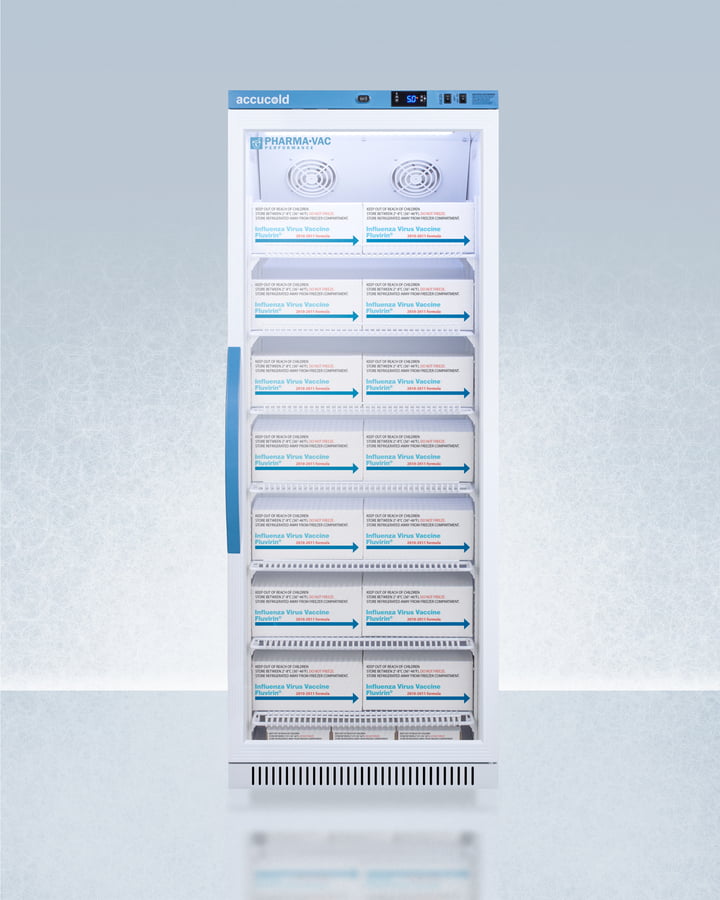Summit ARG12PV Performance Series Pharma-Vac 12 Cu.Ft. Upright Glass Door Commercial All-Refrigerator For The Display And Refrigeration Of Vaccines