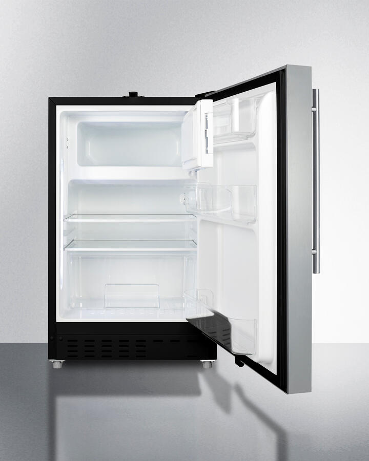 Summit ALRF49BSSHV 20" Wide Built-In Refrigerator-Freezer, Ada Compliant
