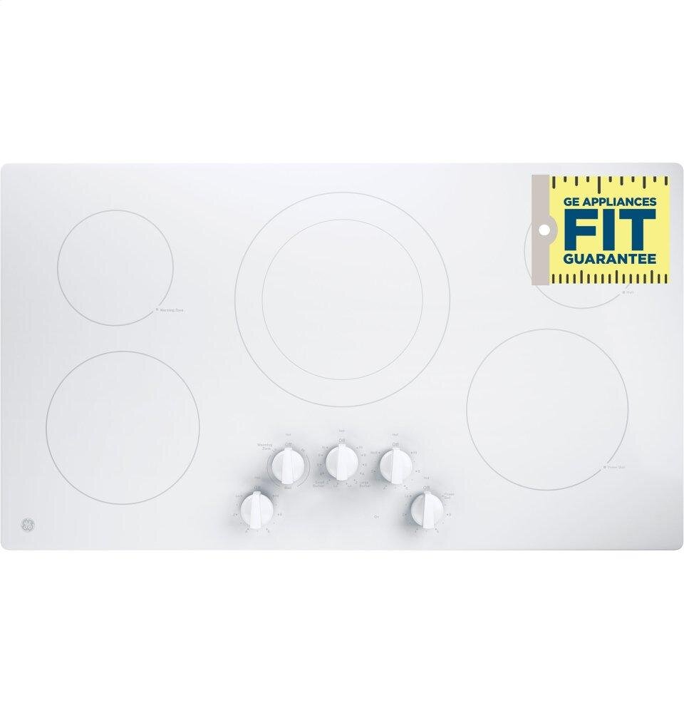 Ge Appliances JP3036TLWW Ge® 36" Built-In Knob Control Electric Cooktop