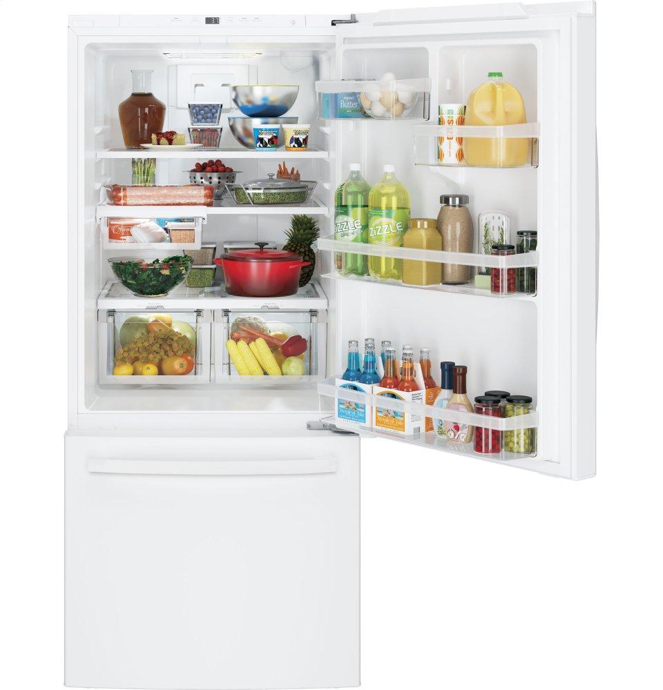 Ge Appliances GDE21EGKWW Ge® Energy Star® 21.0 Cu. Ft. Bottom-Freezer Refrigerator