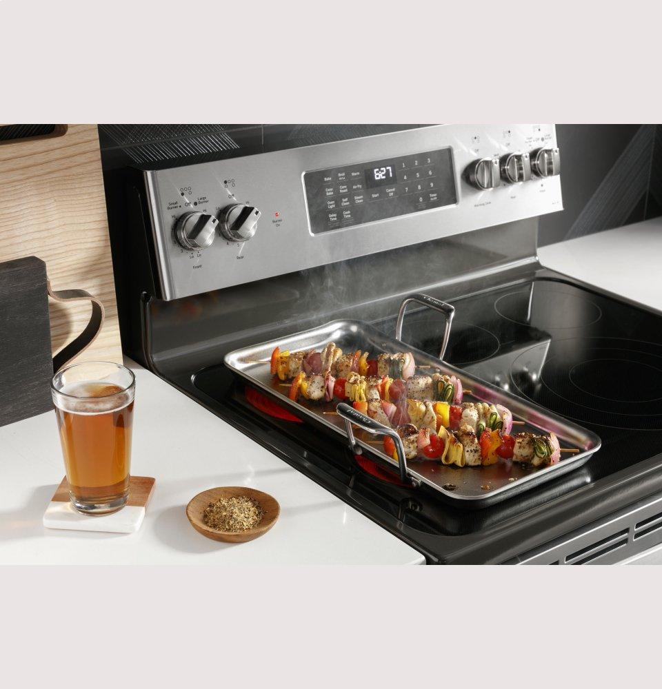 Ge Appliances PB965BPTS Ge Profile™ 30" Smart Free-Standing Electric Double Oven Convection Range With No Preheat Air Fry