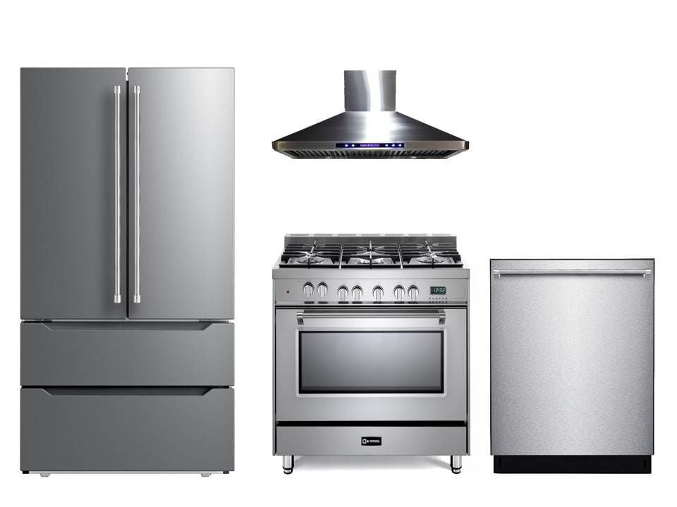 Verona VPFSGE365SS Stainless Steel 36" Dual Fuel Single Oven Range - Prestige Series