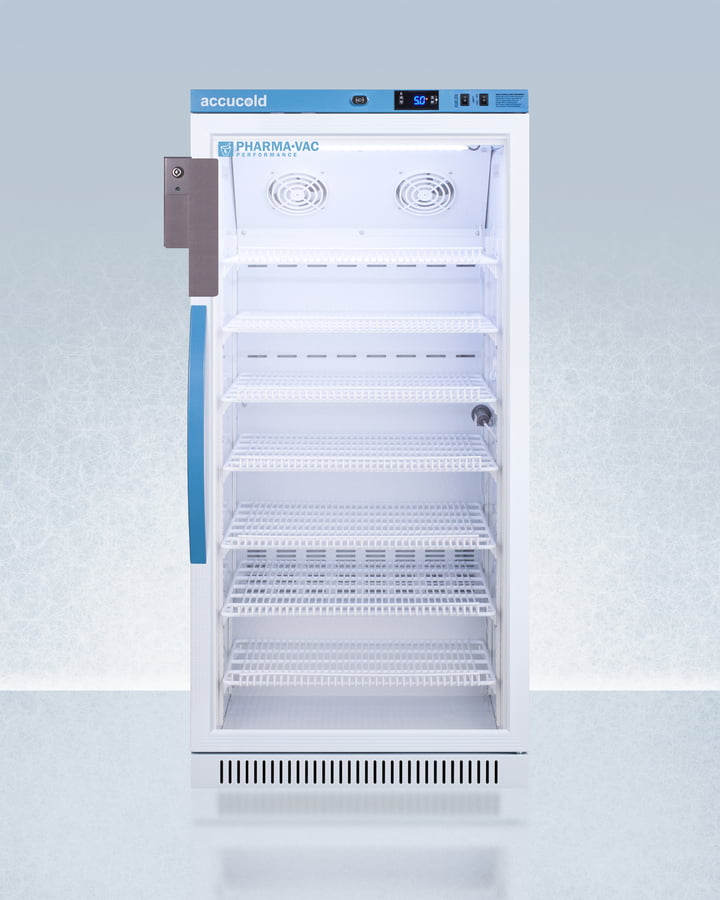 Summit ARG8PV Performance Series Pharma-Vac 8 Cu.Ft. Upright Glass Door Commercial All-Refrigerator For The Display And Refrigeration Of Vaccines