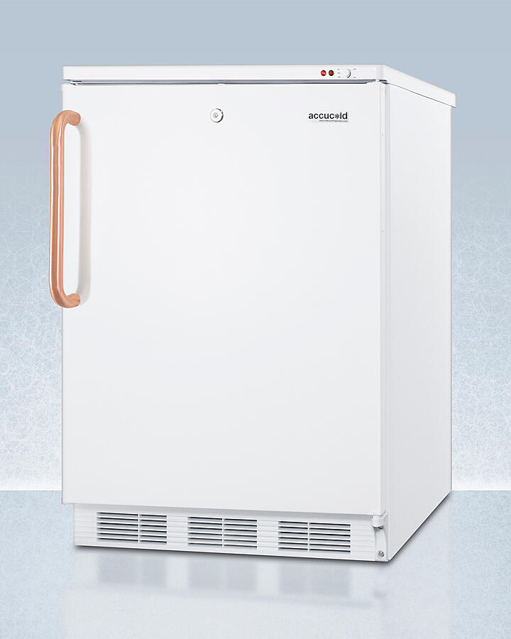 Summit VT65MLTBC 24 In. Wide Counter Height All-Freezer Capable Of -25 C Operation With Pure Copper Handle And Front-Mounted Lock