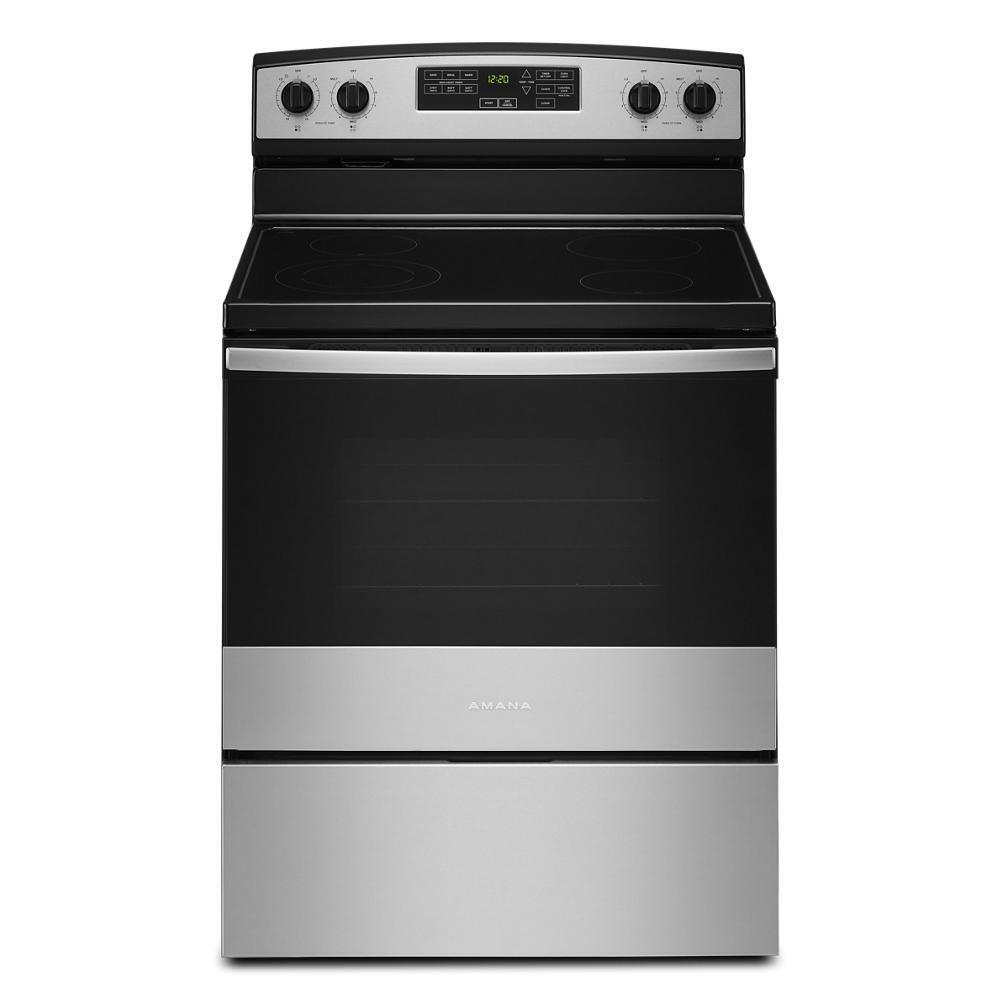 Amana AER6603SMS 30-Inch Amana® Electric Range With Extra-Large Oven Window