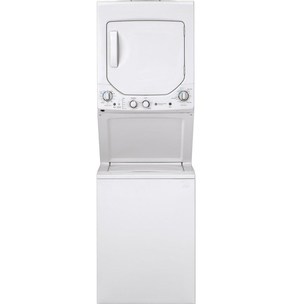 Ge Appliances GUD24GSSMWW Ge Unitized Spacemaker® 2.3 Cu. Ft. Capacity Washer With Stainless Steel Basket And 4.4 Cu. Ft. Capacity Gas Dryer